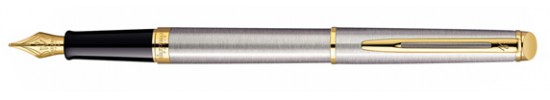  ручки waterman ручка ватерман перьевая в футляре Hemisphere Stainless Steel GT